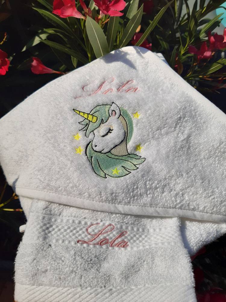 sortie de bain biais blanc