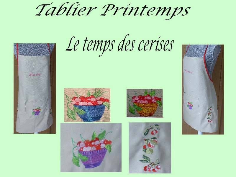 Tablier le temps des cerises